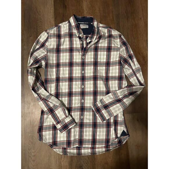 Men’s (Medium) 7 Diamonds Plaid  Vintage Button Up Shirt - Picture 1 of 2